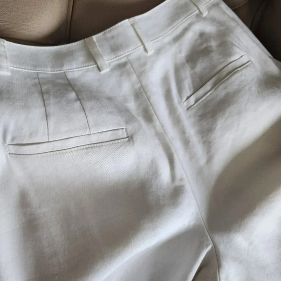 🥝HOST PICK🥝 Club Monaco Off White Wide Leg Trousers Pants Linen Blend Size M - Picture 13 of 14